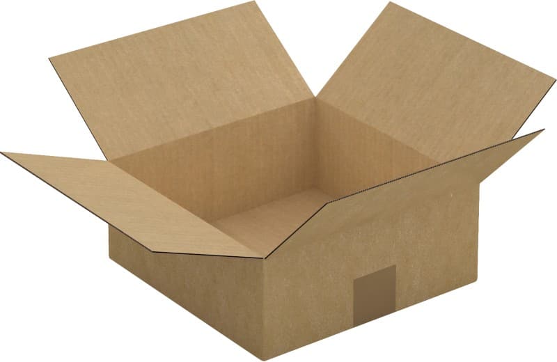 RAJA Corrugated Box Single Wall Corrugated Cardboard 250 (W) x 100 (D) x 250 (H) mm Brown Pack of 25