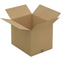 RAJA Corrugated Box Single Wall Corrugated Cardboard 400 (W) x 400 (D) x 500 (H) mm Brown Pack of 20