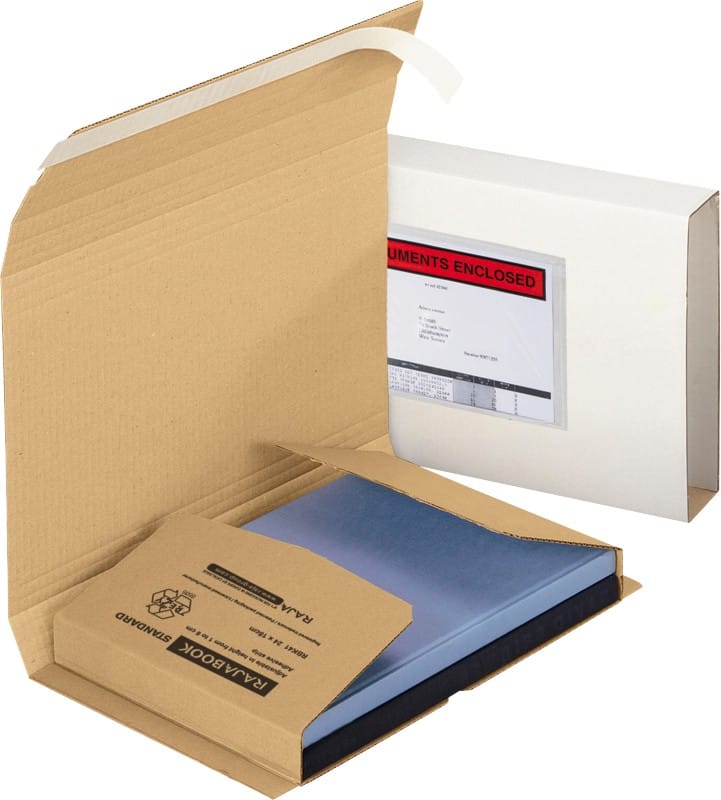 RAJA Book Box Single Wall Corrugated Cardboard 180 (W) x 240 (H) mm Brown Pack of 25