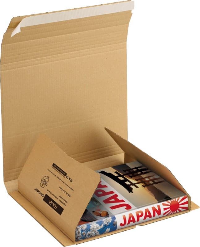 RAJA Book Box Single Wall Corrugated Cardboard 320 (W) x 320 (H) mm Brown Pack of 25