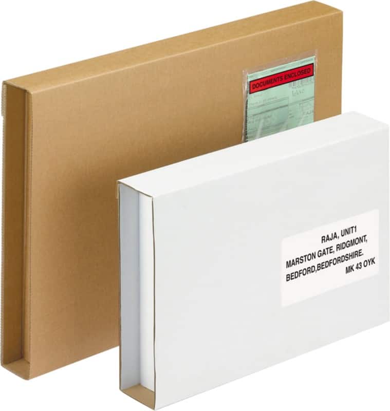 RAJA Book Box Single Wall Corrugated Cardboard 310 (W) x 430 (H) mm Brown Pack of 25