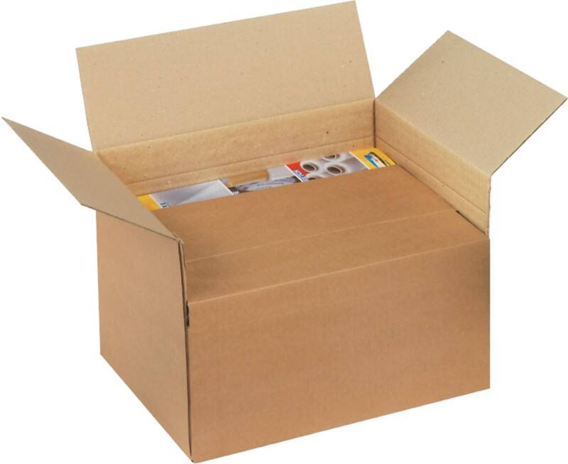 RAJA Corrugated Box Single Wall Corrugated Cardboard 250 (W) x 260 (D) x 300 (H) mm Brown Pack of 25