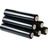 Raja Stretch Film Rolls 400 mm (W) x 300 m (L) 17 Micron Black Pack of 6