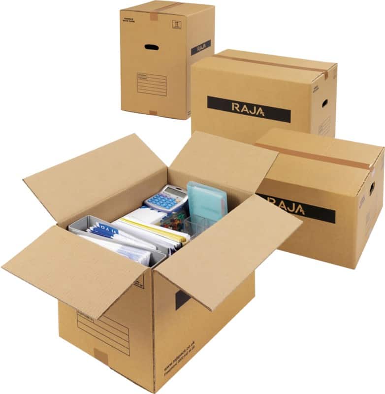 RAJA Corrugated Box Double Wall Corrugated Cardboard 457 (W) x 254 (D) x 457 (H) mm Brown Pack of 10