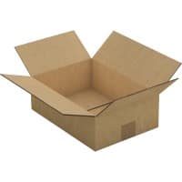 RAJA Corrugated Box Single Wall Corrugated Cardboard 220 (W) x 100 (D) x 310 (H) mm Brown Pack of 15