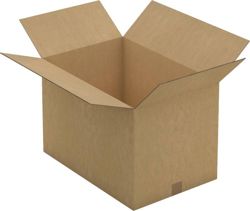 RAJA Corrugated Box Single Wall Corrugated Cardboard 400 (W) x 400 (D) x 500 (H) mm Brown Pack of 15