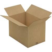 RAJA Corrugated Box Single Wall Corrugated Cardboard 400 (W) x 400 (D) x 600 (H) mm Brown Pack of 15