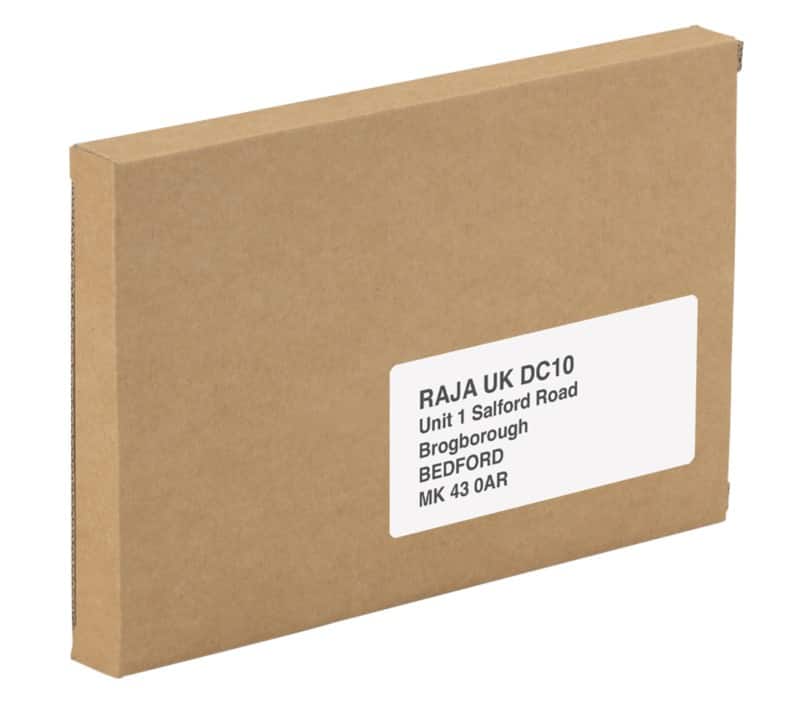 RAJA Corrugated Box Single Wall Corrugated Cardboard 150 (W) x 20 (D) x 225 (H) mm Brown Pack of 50