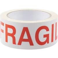 RAJA Packaging Tape Red, White 48 mm (W) x 66 m (L) Vinyl Pack of 6