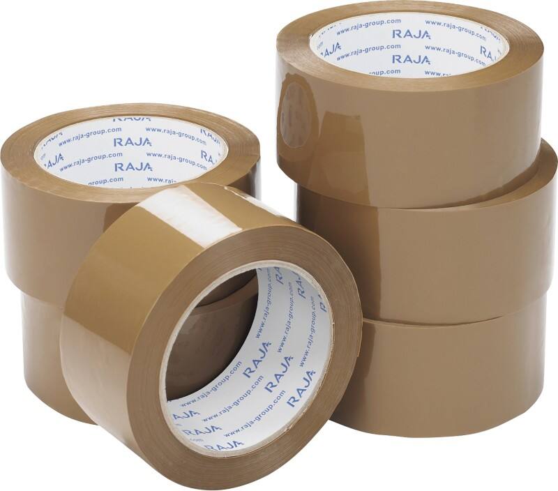 RAJA Packaging Tape Buff 48 mm (W) x 66 m (L) PP (Polypropylene) Pack of 36