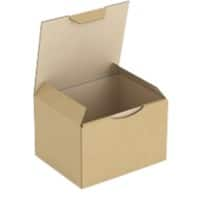 RAJA Corrugated Box Corrugated Cardboard 100 (W) x 80 (D) x 120 (H) mm Brown Pack of 50