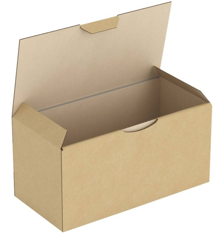 RAJA Corrugated Box Corrugated Cardboard 100 (W) x 100 (D) x 200 (H) mm Brown Pack of 50