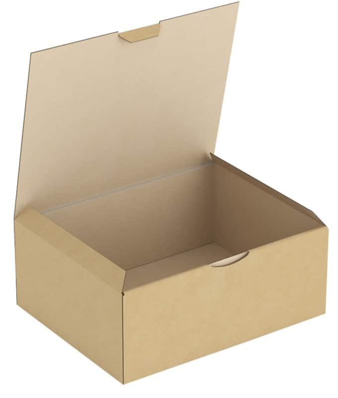 RAJA Corrugated Box Corrugated Cardboard 200 (W) x 100 (D) x 250 (H) mm Brown Pack of 50