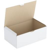 RAJA Corrugated Box Corrugated Cardboard 220 (W) x 130 (D) x 350 (H) mm White Pack of 50