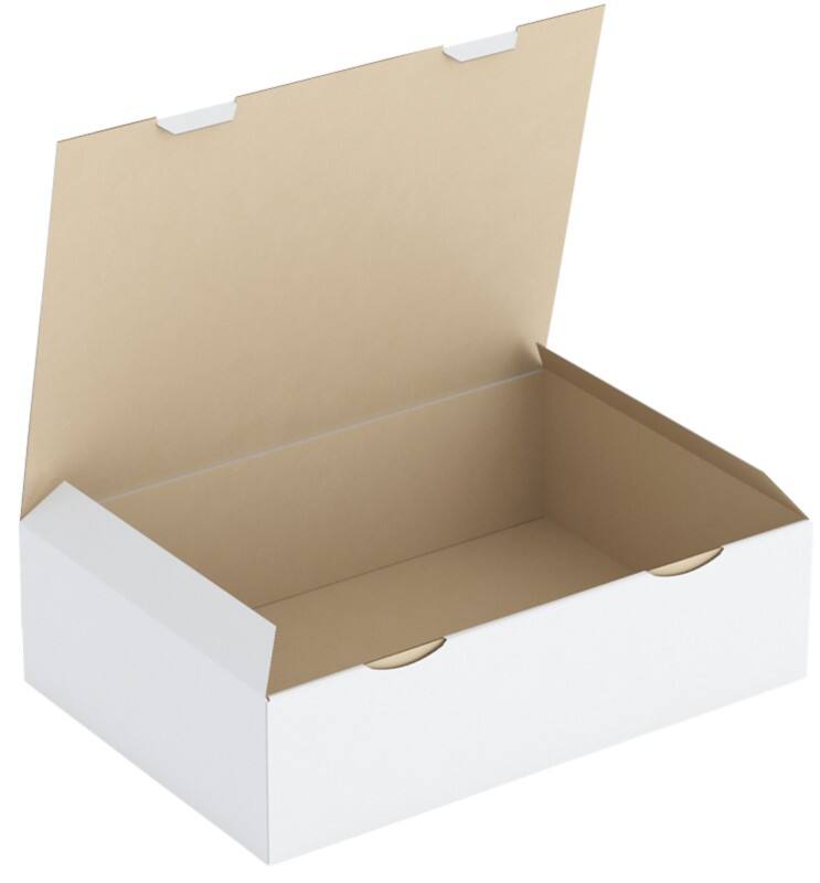 RAJA Corrugated Box Corrugated Cardboard 300 (W) x 120 (D) x 430 (H) mm White Pack of 50