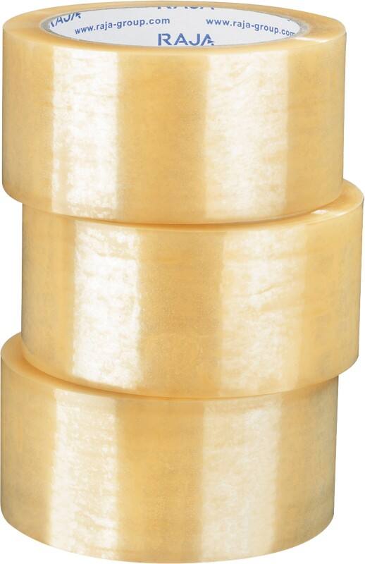 RAJA Packaging Tape Transparent 50 mm (W) x 66 m (L) PP (Polypropylene) Pack of 36