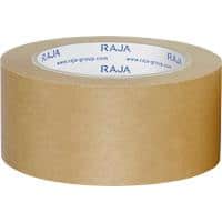 RAJA Packaging Tape Brown 50 mm (W) x 50 m (L) Paper Pack of 36