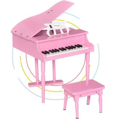 HOMCOM Kids' Piano 3-6 years Pink