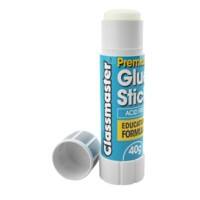 CLASSMASTER Glue Stick 40 g White G40100 100 Pieces