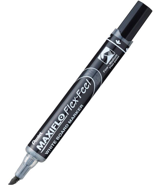 Pentel Maxiflo FlexFeel Whiteboard Marker Black Fine Bullet  -