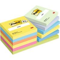 Post-it Super Sticky Notes Energetic Assorted 76 mm x 76 mm 100 Sheets 8 + 4 Free