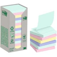 Post-it Sticky Z-Notes 76 x 76 mm Assorted 100 Sheets Pack of 16