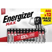 Energizer Alkaline Batteries Max AAA LR03 1200 mAh 1.5 V Pack of 12