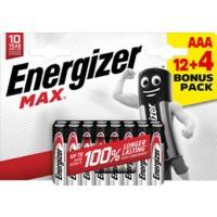 Energizer Alkaline Batteries Max AAA LR03 1200 mAh 1.5 V Pack of 16