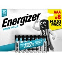 Energizer Akaline Batteries Max Plus AAA LR03 1200 mAh 1.5 V Pack of 8
