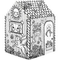 BANKERS BOX Play Unicorn Cardboard Playhouse for Colouring 121.3 x 96.5 x 81.3 cm