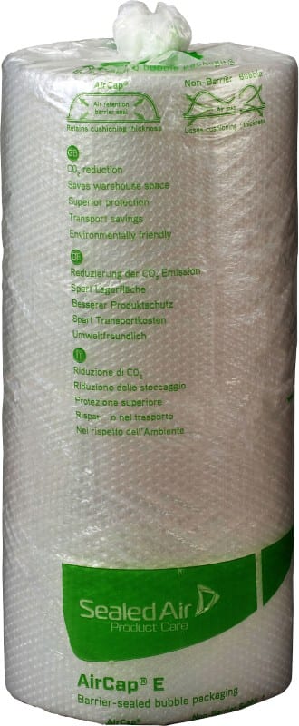 Sealed air aircap bubble wrap pe (polyethylene) recycled 30% 750 mm (w) x 60 m (l) grey