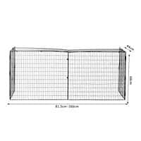 HOMCOM Extendable Fireguard Screen Black