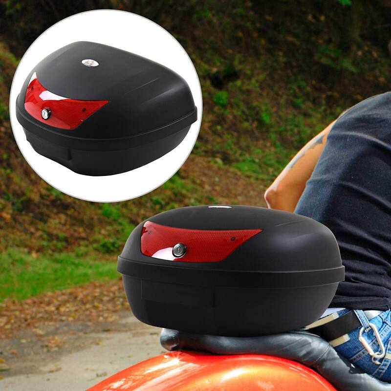 HOMCOM Motorcycle Top Box PP (Polypropylene) 43 x 5.9 x 33 cm