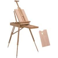 HOMCOM Folding Easel Natural Wood Finish