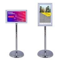 Homcom Poster Stand A4 Height Adjustable Silver