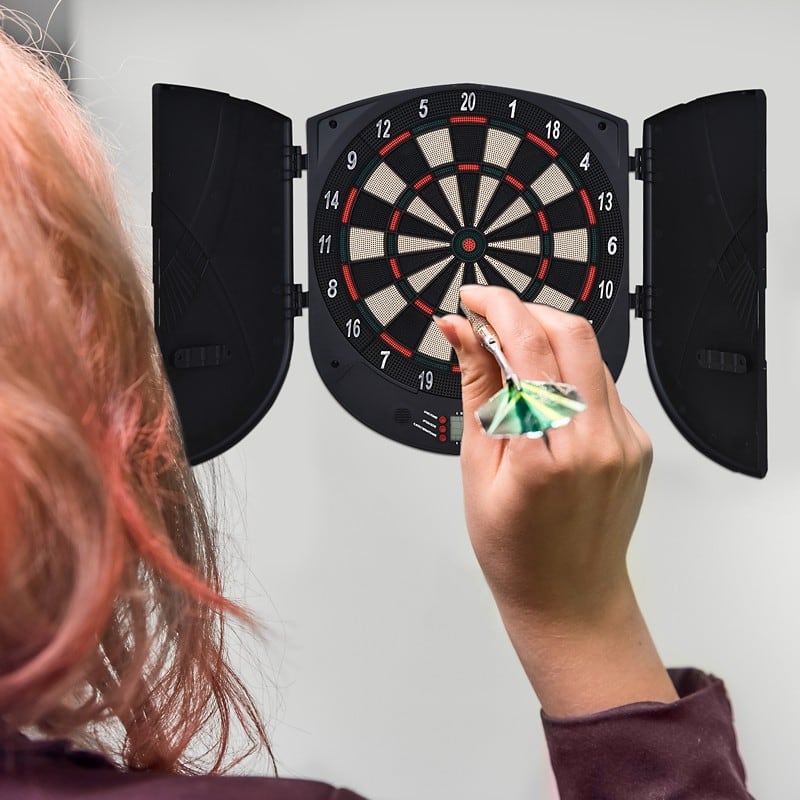 Homcom Electronic Dartboard Black