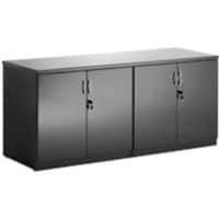 dynamic Hi-Gloss Cupboard MFC Lockable 1,600 x 600 x 720 mm Black
