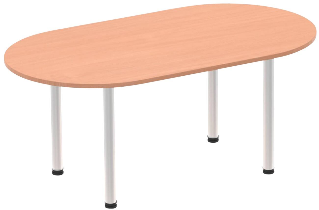 dynamic Impulse Freeform Conference Table MDF (Medium-Density Fibreboard) Brown, Silver 1,800 x 1,000 x 730 mm