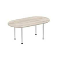 dynamic Freeform Table Impulse Oak Medium-Density Fibreboard Silver 1,800 x 1,000 x 730 mm