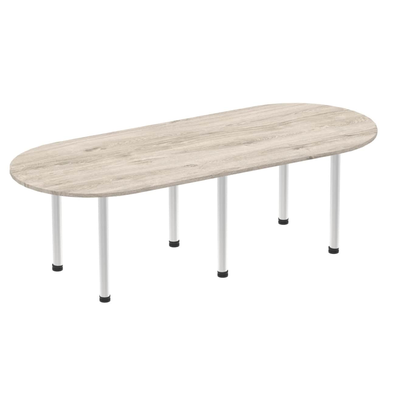 dynamic Freeform Table Impulse Oak MDF (Medium-Density Fibreboard) Silver 2,400 x 1,000 x 730 mm