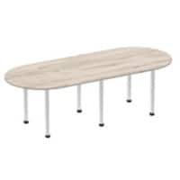dynamic Freeform Table Impulse Oak MDF (Medium-Density Fibreboard) Silver 2,400 x 1,000 x 730 mm