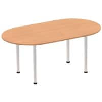 dynamic Freeform Table Impulse Oak Medium-Density Fibreboard Silver 1,800 x 1,000 x 730 mm