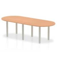 dynamic Freeform Table Impulse Oak MDF (Medium-Density Fibreboard) Silver 2,400 x 1,000 x 730 mm