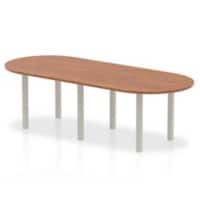 dynamic Freeform Table Impulse Walnut Medium-Density Fibreboard Silver 2,400 x 1,000 x 730 mm