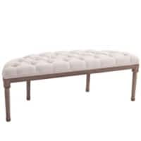 Homcom Wood Bench Ottoman Off White 510 x 480 mm