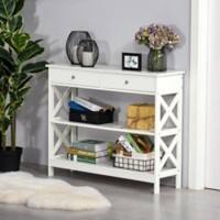 Homcom Console Table White 305 x 800 mm