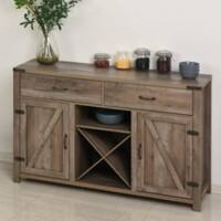 Homcom Freestanding Rustic Side Cabinet Bronze