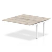 dynamic Evolve Plus Desk Extension Rectangular Grey Oak H-Frame 1,400 (W) x 1,600 (D) x 750 (H) mm MFC (Melamine Faced Chipboard)