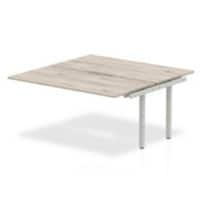 dynamic Evolve Plus Desk Extension Rectangular Grey Oak H-Frame 1,600 (W) x 1,600 (D) x 750 (H) mm MFC (Melamine Faced Chipboard)