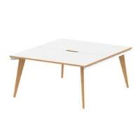 dynamic Oslo Back to Back Desk Rectangular White 4 Feet 1,400 (W) x 1,600 (D) x 750 (H) mm MFC (Melamine Faced Chipboard)